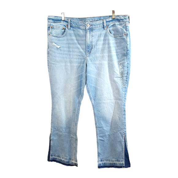 American Eagle Stretch Low-Rise Light Wash '90s Skinny Kick Jeans Women's 20 NWT - Picture 1 of 5